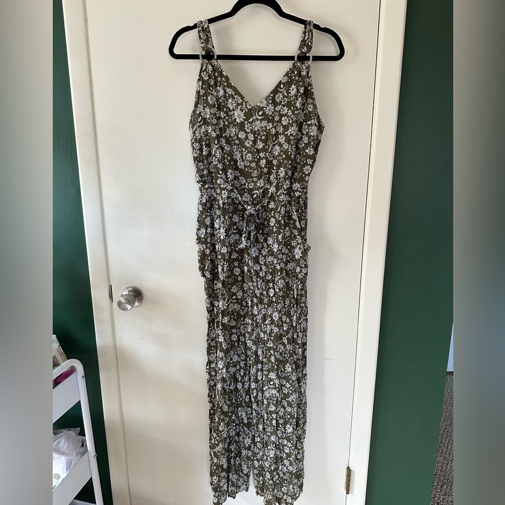 NOBO No Boundaries green floral jumpsuit